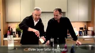 aerolatte  milk frother makes three layer caffè latte macchiato [upl. by Takken]