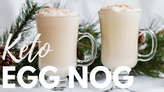 KETO EGGNOG RECIPE  The BEST CREAMIEST cooked eggnog [upl. by Assirhc739]