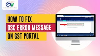 Facing Errors while filing with Digital Signature Certificate DSC Watch video to resolve [upl. by Hsatan]