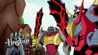 Transformers Prime Where Are We Megatronous  Transformers Official [upl. by Aiekat]