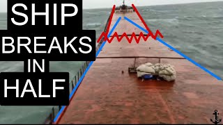 Ship BREAKS IN HALF Onboard Moment  MV Arvin [upl. by Nennarb]