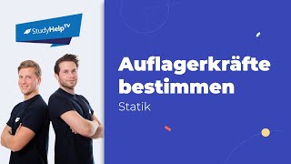 Auflagerkräfte bestimmen Technische Mechanik StudyHelp [upl. by Hung461]