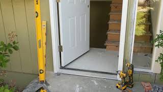 Jeld Wen Front Door Installation  Really crappy products and craftsmanship PART 1 [upl. by Antons]