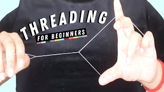 HOW TO THREAD EYEBROWS AT HOME tutorial  stepbystep thorough beginners guide for threading [upl. by Rudolfo]