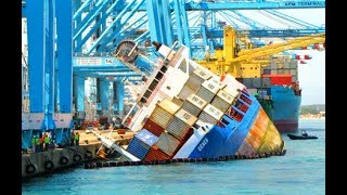 Big Container Ships Crashing Compilation [upl. by Louise]