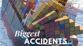 Biggest Container Ship Accidents in 21st Century [upl. by Wiburg364]