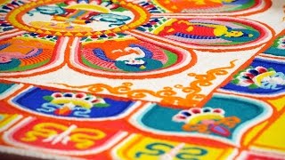 Sand mandala Tibetan Buddhist ritual [upl. by Olinad699]