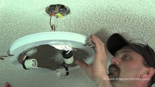 How To Replace A Ceiling Light Fixture [upl. by Acimaj]