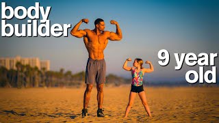 BODYBUILDER vs MY DAUGHTER  Adorable Fitness and Gymnastics Challenge [upl. by Cardew]