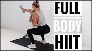 NO REPEAT WORKOUT  Full body HIIT Workout with Weights [upl. by Keven]