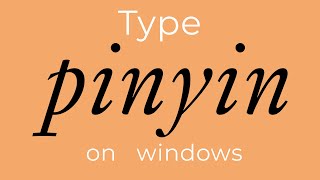 How to type pinyin tones on Windows 10 8 7 or Vista [upl. by Akimahs459]