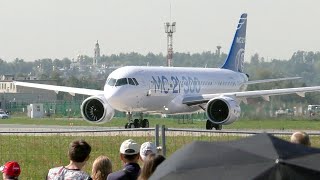 Russias MC21 Airliner Flying Display at MAKS 2019 Airshow [upl. by Bull]