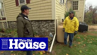 How to Drain Downspout Water Flow Away from a House  This Old House [upl. by Phiona]