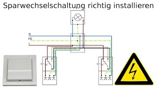 Sparwechselschaltung anschließen und Funktionsweise [upl. by Aicilf932]