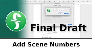 Add Scene Numbers in Final Draft [upl. by Eilyah]