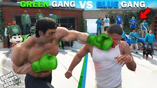 Shinchan Green Gang VS Franklin Blue Gang Fight Challenge In GTA 5 [upl. by Aia]