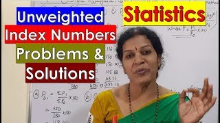 quotUnweighted Index Numbers Problems amp Solutionsquot in Statistics [upl. by Kippy]