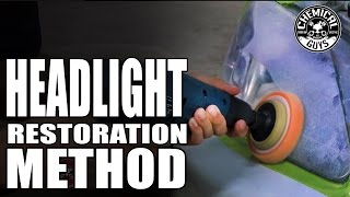 How To Best Headlight Restoration Method  Chemical Guys Car Care [upl. by Annal868]