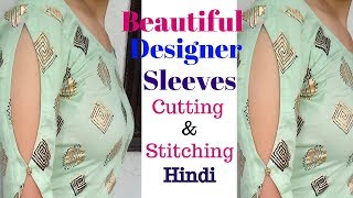 Latest Designer Sleeves Design cutting and stitching in Easy Way  Reet Designs [upl. by Feld5]