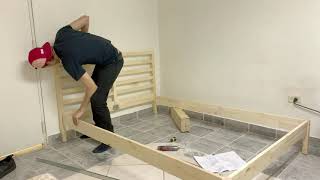 How to put togetherassemble IKEA Tarva Bedframe fullsize [upl. by Eileek]